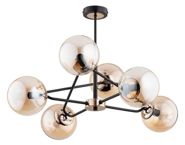 Luster na tyči SAGITO 6xE14/10W/230V zlatá
