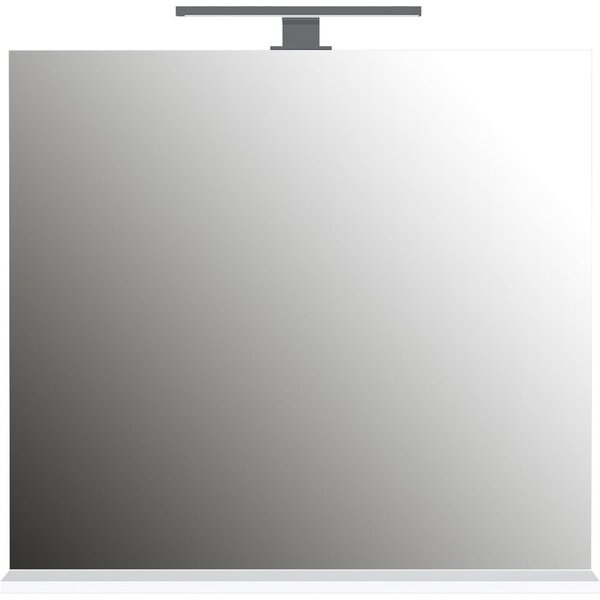 Nástenné zrkadlo s osvetlením/s poličkou 76x75 cm – Germania