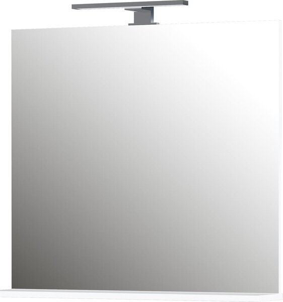 Nástenné zrkadlo s osvetlením/s poličkou 76x75 cm – Germania