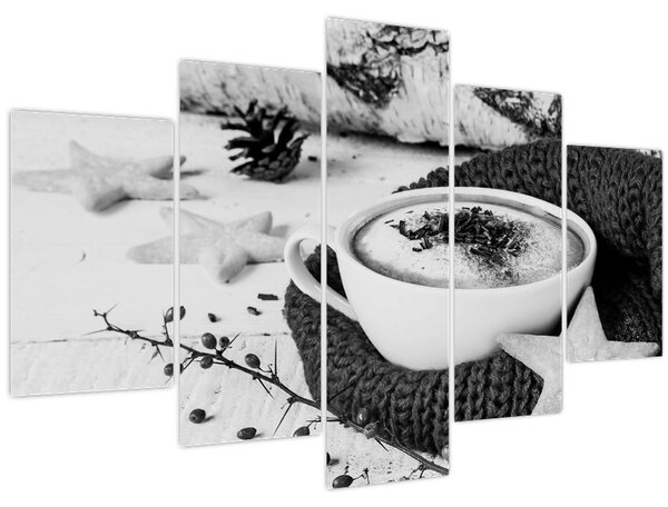 Obraz - Zimné cappuccino (150x105 cm)