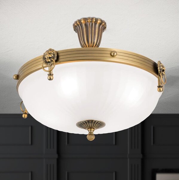 Orion DL 7-523/43 - Prisadený luster ROCCA 4xE27/60W/230V pr. 43 cm bronz/biela