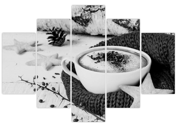 Obraz - Zimné cappuccino (150x105 cm)