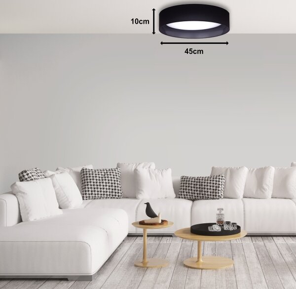 Duolla - LED Stropné svietidlo ROLLER LED/24W/230V pr. 45 cm čierna