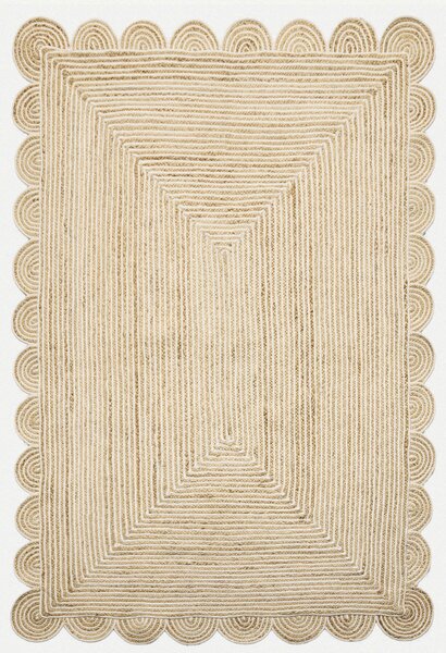 Diamond Carpets India , Ručne viazaný kusový koberec Aerie J 37 Natural, 120x170, béžová, chodba / predsieň