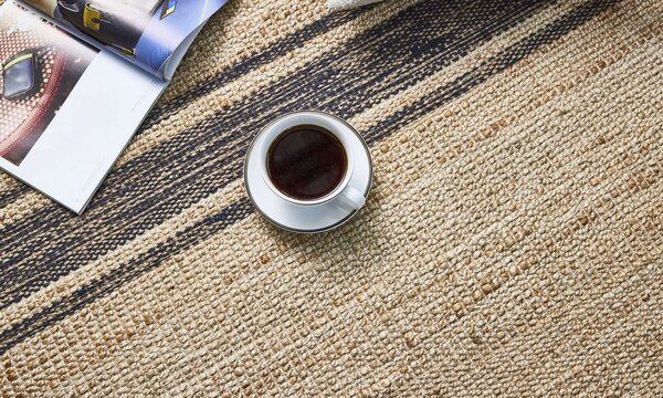 Diamond Carpets India , Ručne viazaný kusový koberec Agra Bridge HL 76 Natural Black, 120x170, béžová, chodba / predsieň