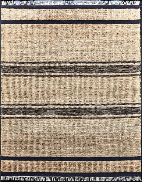Diamond Carpets India , Ručne viazaný kusový koberec Agra Bridge HL 76 Natural Black, 120x170, béžová, chodba / predsieň