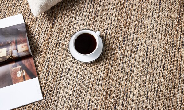 Diamond Carpets India , Ručne viazaný kusový koberec Agra Street 75 Natural Black, 120x170, béžová, chodba / predsieň
