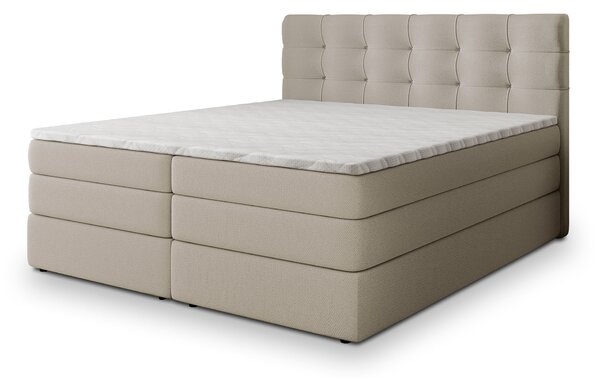 Manželská boxspring posteľ s úložným priestorom Arezi 140x200 - béžová
