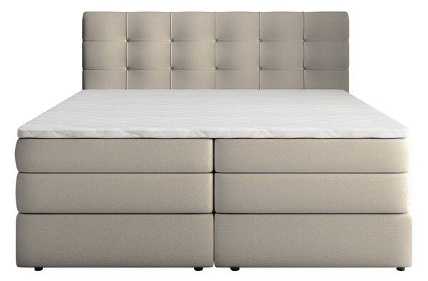 Manželská boxspring posteľ s úložným priestorom Arezi 140x200 - béžová