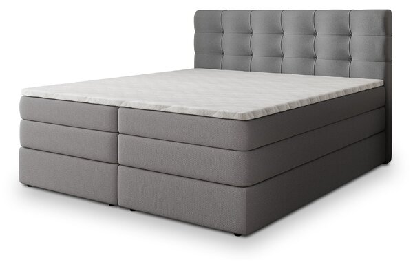 Manželská boxspring posteľ s úložným priestorom Arezi 140x200 - sivá
