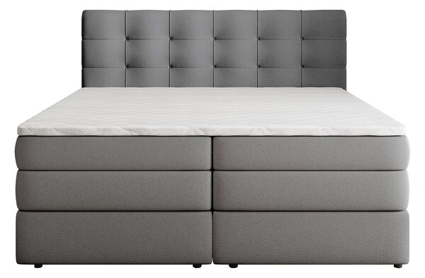Manželská boxspring posteľ s úložným priestorom Arezi 140x200 - sivá