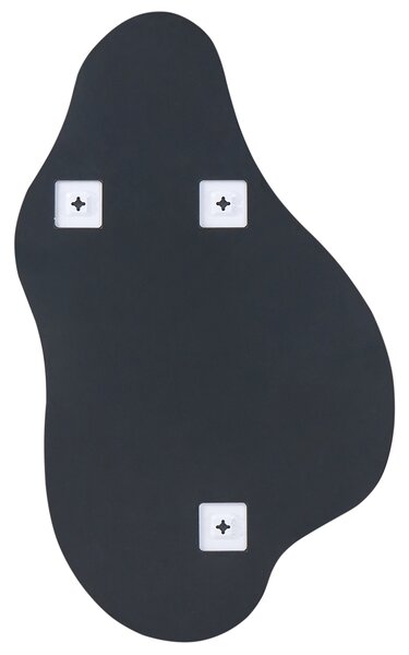 Nástenné zrkadlo strieborné MDF sklo 46 x 76 cm nepravidelný tvar moderný štýl predsieň kúpeľňa