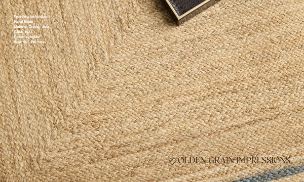 Diamond Carpets India , Ručne viazaný kusový koberec JREJ 36 Natural, 120x170, béžová, chodba / predsieň