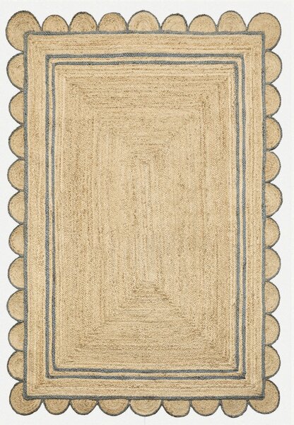 Diamond Carpets India , Ručne viazaný kusový koberec JREJ 36 Natural, 120x170, béžová, chodba / predsieň