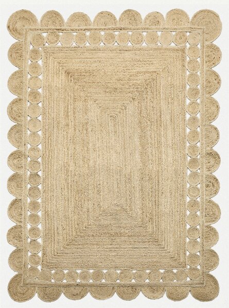 Diamond Carpets India , Ručne viazaný kusový koberec Juno J-38 Natural, 120x170, béžová, chodba / predsieň