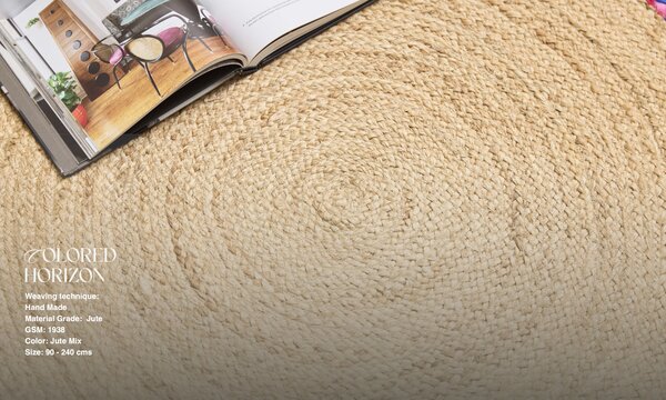 Diamond Carpets India , Ručne viazaný kusový koberec Lorne J 33 Natural kruh, 120x120 (priemer) kruh, viacfarebná, chodba / predsieň