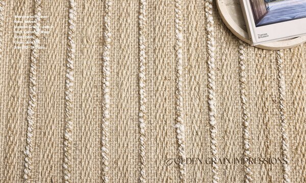 Diamond Carpets India , Ručne viazaný kusový koberec Leverie J 21 Natural, 120x170, béžová, chodba / predsieň