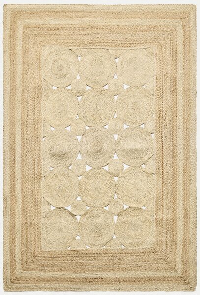 Diamond Carpets India , Ručne viazaný kusový koberec Noor J 35 Natural, 120x170, béžová, chodba / predsieň