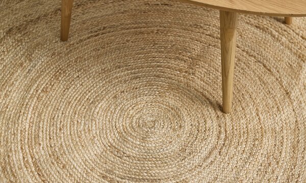 Diamond Carpets India , Ručne viazaný kusový koberec Mira J 16 Natural kruh, 120x120 (priemer) kruh, béžová, chodba / predsieň