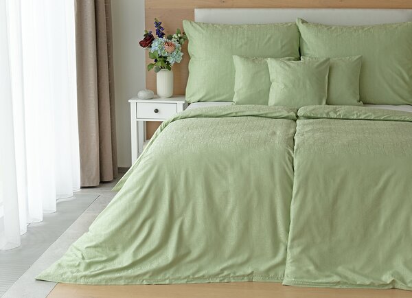 Obliečky Sofie Light Green Bambusový damašek 1x 140/200, 1x 70/90