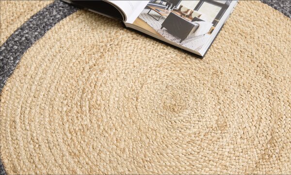 Diamond Carpets India , Ručne viazaný kusový koberec Nora J-48 Natural kruh, 120x120 (priemer) kruh, béžová, chodba / predsieň