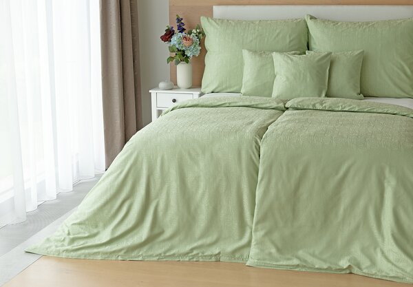 Obliečky Sofie Light Green Bambusový damašek 1x 140/200, 1x 70/90