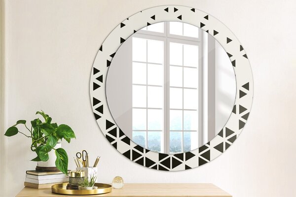 Okrúhle ozdobné zrkadlo Abstraktný geometrický