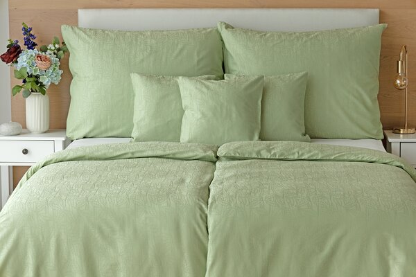 Obliečky Sofie Light Green Bambusový damašek 1x 140/200, 1x 70/90