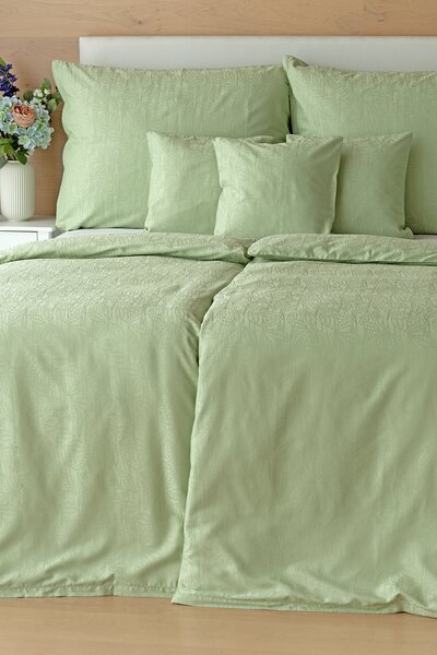 Obliečky Sofie Light Green Bambusový damašek 1x 140/200, 1x 70/90