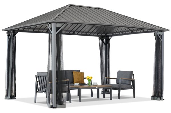 Itaka 3x6 záhradný altánok s moskytiérou antracitový Garden Point