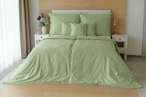 Obliečky Sofie Light Green Bambusový damašek 1x 140/200, 1x 70/90