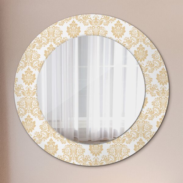 Zrkadlomat.sk Barokový damask Barokový damask Okrúhle dekoračné zrkadlo lsdo-00221