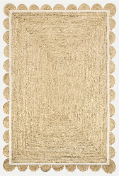 Diamond Carpets India , Ručne viazaný kusový koberec Solin J 40 Natural, 120x170, béžová, chodba / predsieň