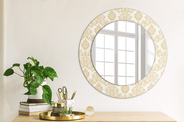 Zrkadlomat.sk Barokový damask Barokový damask Okrúhle dekoračné zrkadlo lsdo-00221