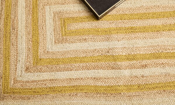 Diamond Carpets India , Ručne viazaný kusový koberec Soren J-41 Natural Yellow, 120x170, žltá, chodba / predsieň