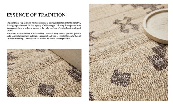 Diamond Carpets India , Ručne viazaný kusový koberec Serenade 2339 Natural, 120x170, béžová, chodba / predsieň