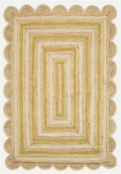 Diamond Carpets India , Ručne viazaný kusový koberec Soren J-41 Natural Yellow, 120x170, žltá, chodba / predsieň