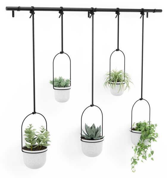 Kvetináče TRIFLORA SET/5ks biele