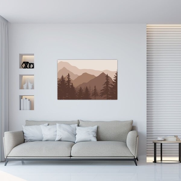 Obraz - Hnedé pohorie N⁰2 (90x60 cm)