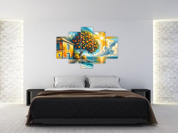Obraz - Dom s pomarančmi I. (150x105 cm)