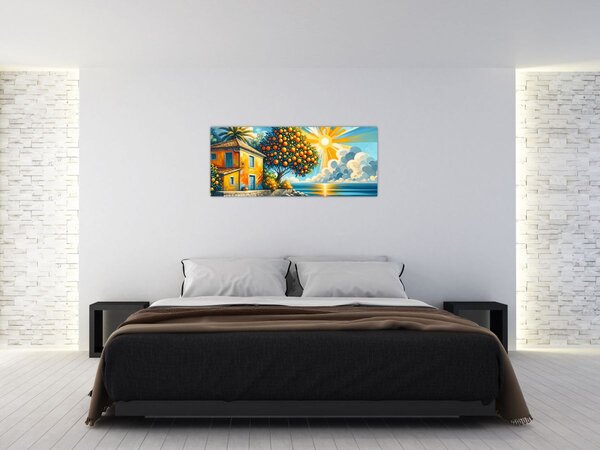 Obraz - Dom s pomarančmi I. (120x50 cm)