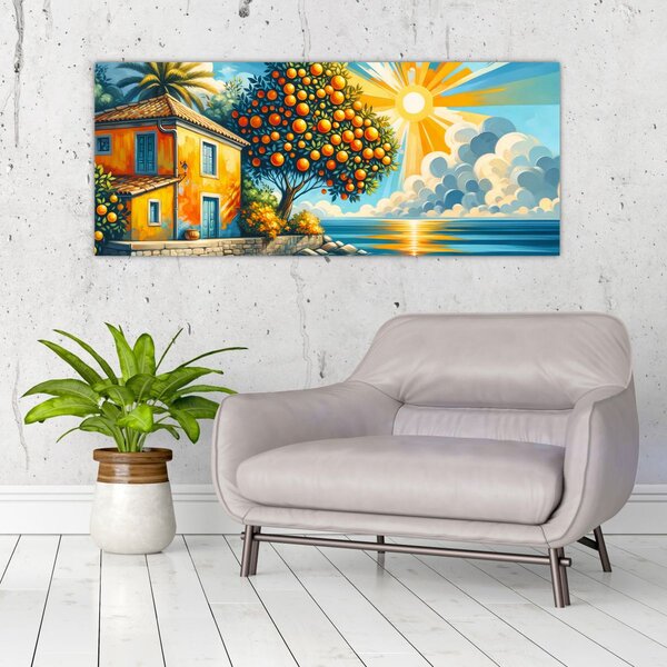 Obraz - Dom s pomarančmi I. (120x50 cm)