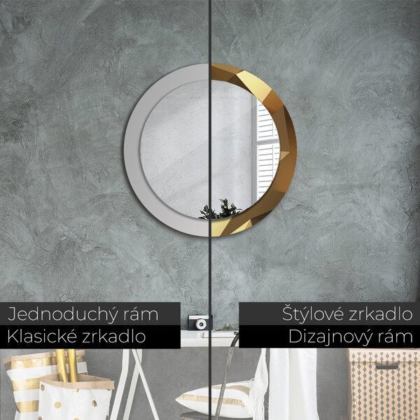 Okrúhle ozdobné zrkadlo Abstrakcia zlata