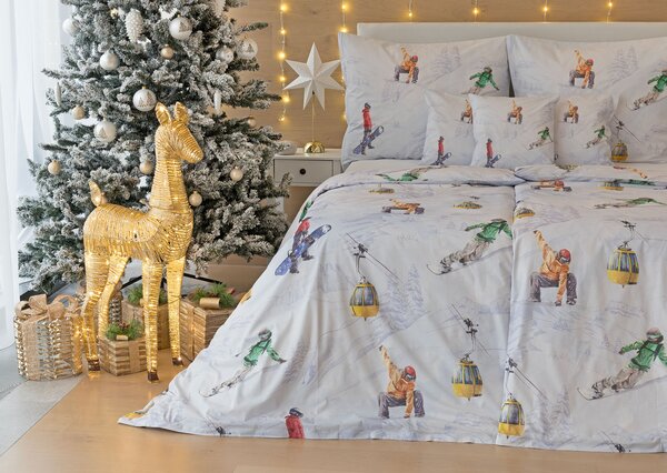Obliečky Snowboard Bavlna deluxe 1x 140/200, 1x 70/90