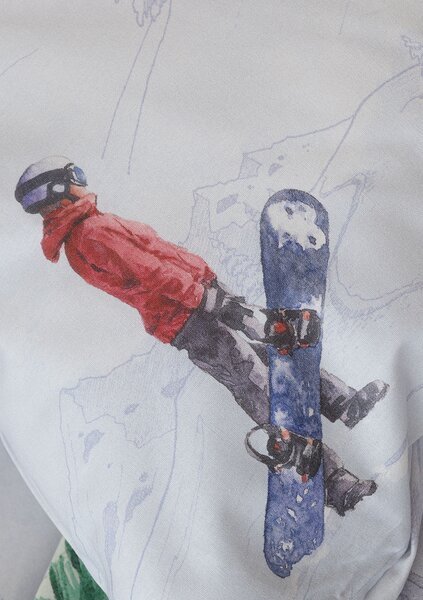 Obliečky Snowboard Bavlna deluxe 1x 140/200, 1x 70/90