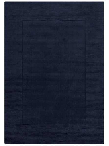 Flair Rugs, Kusový ručne tkaný koberec Tuscany Textured Wool Border Blue, 200x290, modrá, obývacia izba