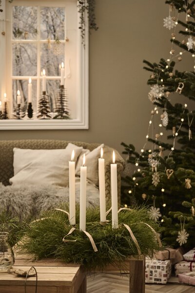 Adventné sviečky 1-4 White – set 4 ks