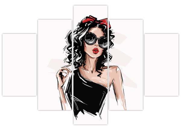 Obraz - Fashion woman (150x105 cm)