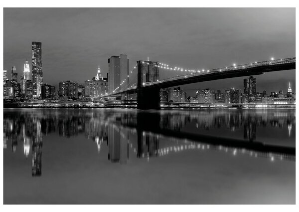 Fototapeta čiernobiely most v Manhattane