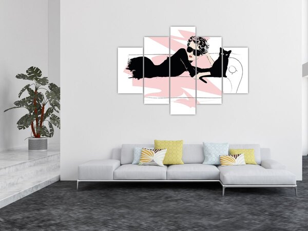 Obraz - Fashion lady (150x105 cm)